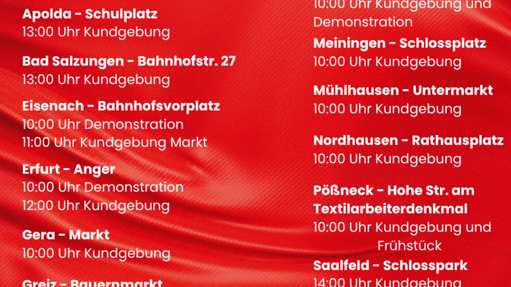 DGB Mai Kundgebung - Thüringen 