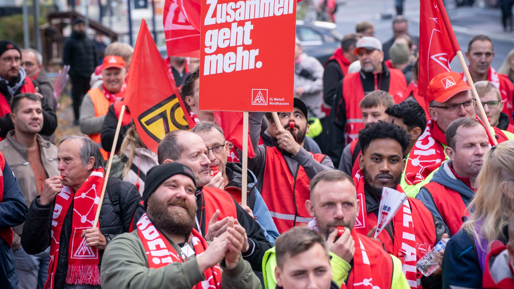 Tarifverhandlungen 2. Runde Bezirk Mitte in Eisenach am 28.10.2026. Foto Frank Rumpenhorst