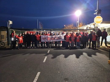 Warnstreik bei Benteler in Eisenach