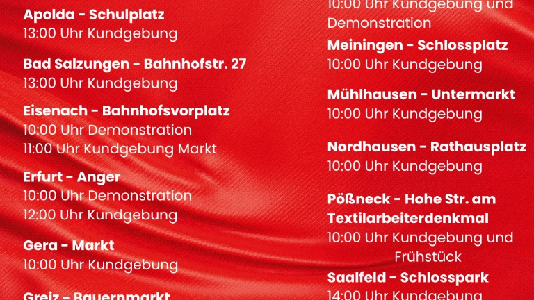 DGB Mai Kundgebung - Thüringen 