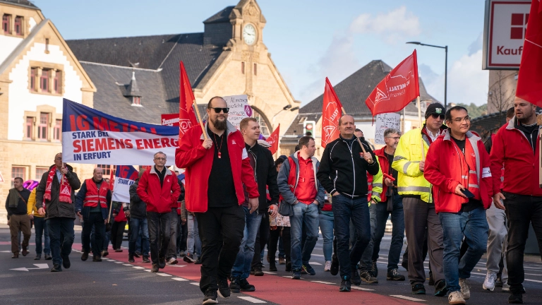 Tarifverhandlungen 2. Runde Bezirk Mitte in Eisenach am 28.10.2026. Foto Frank Rumpenhorst
